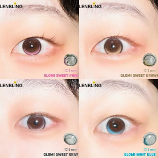 【散光】Lenbling Eye Only 1 Month Glomi Mint Blue 每月抛棄散光彩妝隱形眼鏡
